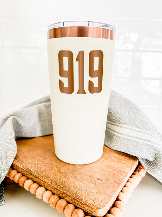 919 20 Oz. Tumbler Cream + Copper