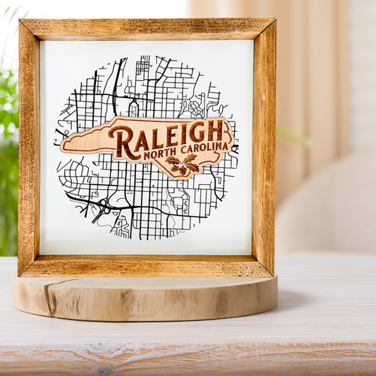 Raleigh Framed Map