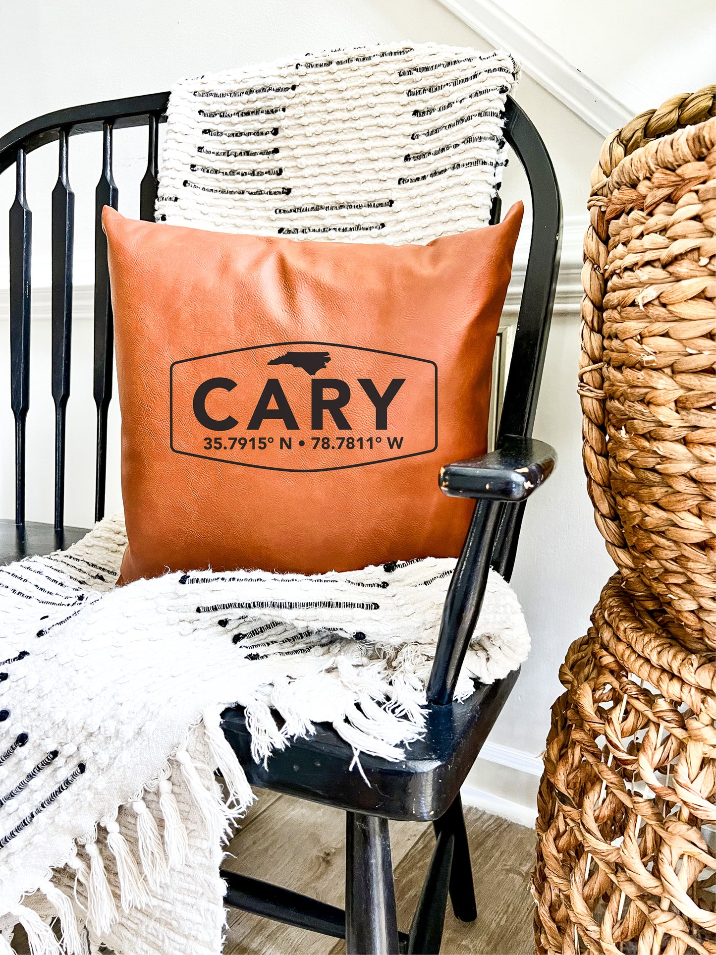 Cary Coordinates Leather Pillow