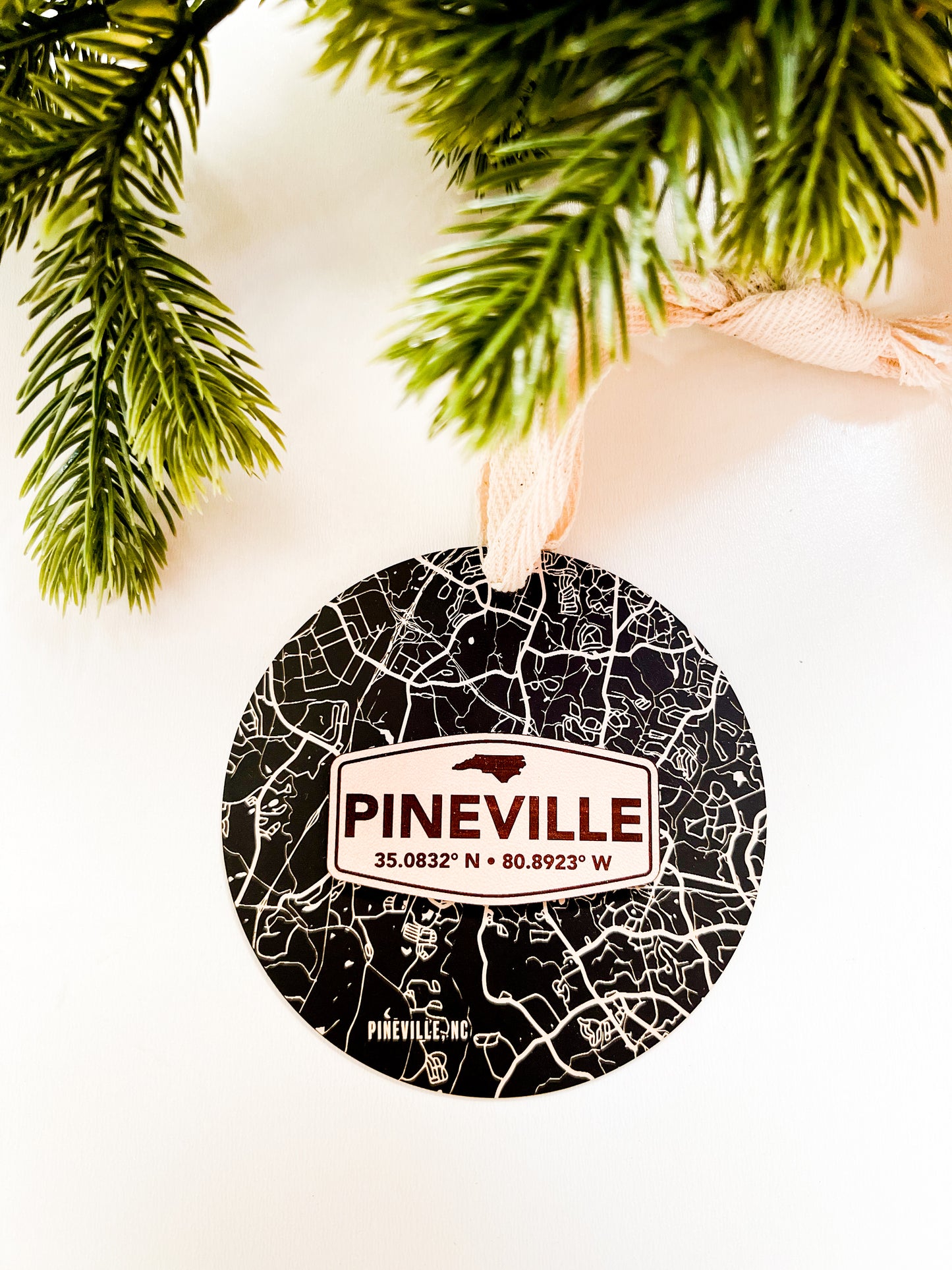 Pineville Black Metal Ornament