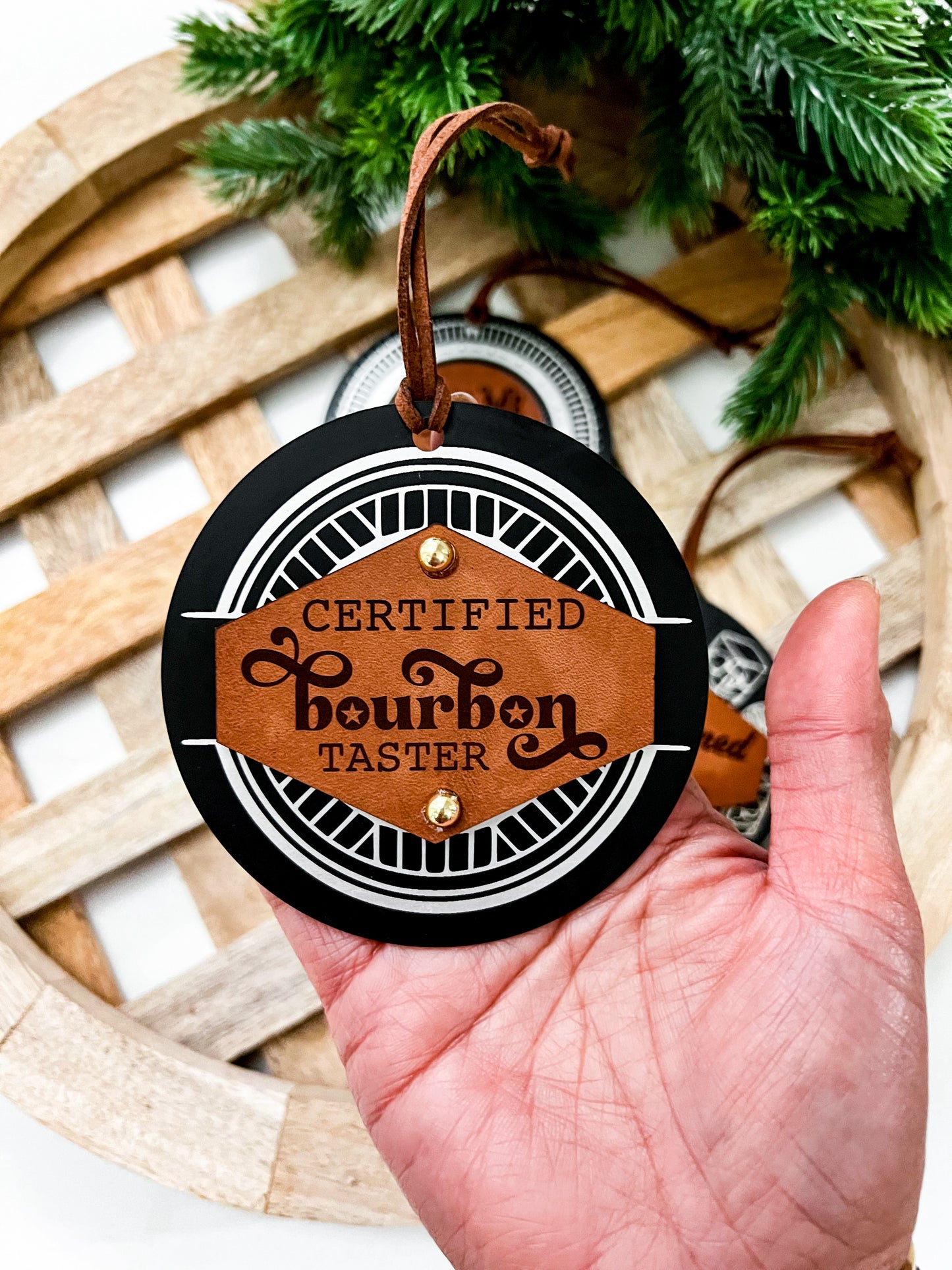 Certified Bourbon Taster Black Metal Ornament