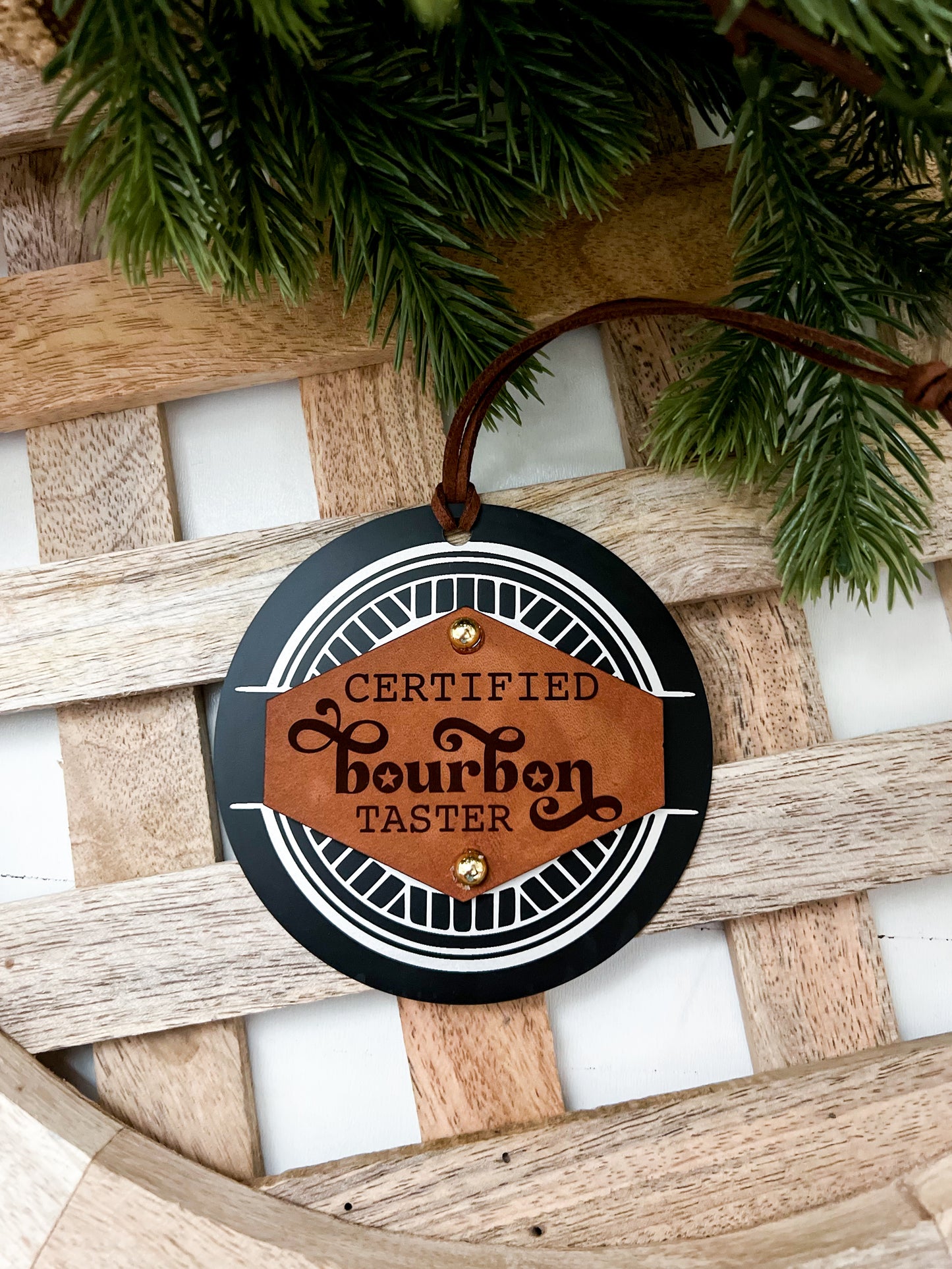 Certified Bourbon Taster Black Metal Ornament