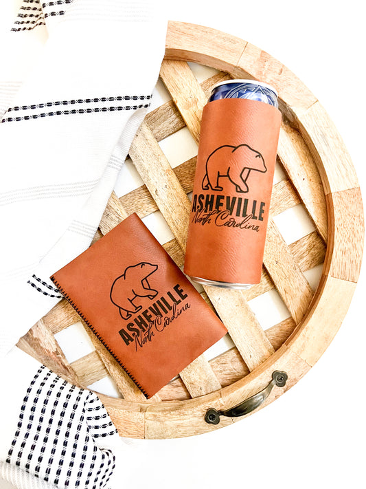 Asheville Beverage Leather Holder
