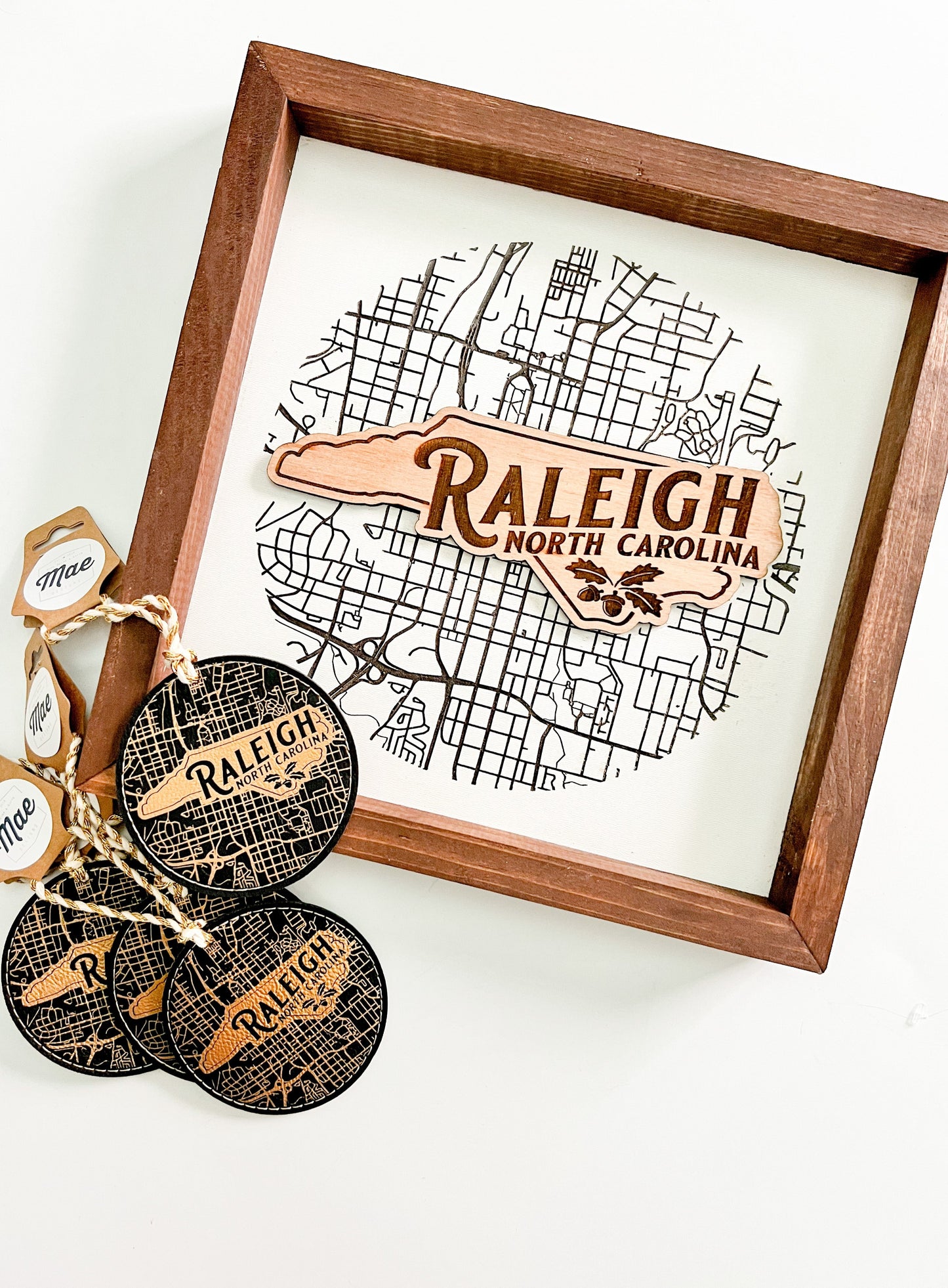 Raleigh Framed Map