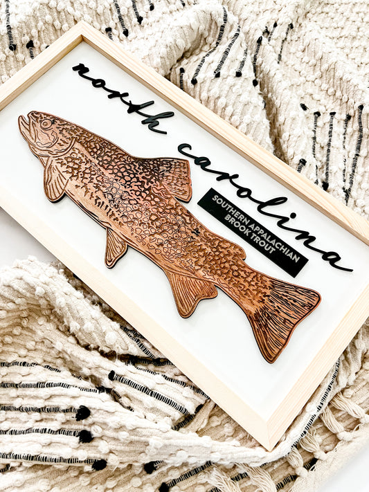 North Carolina Hand Drawn State Fish