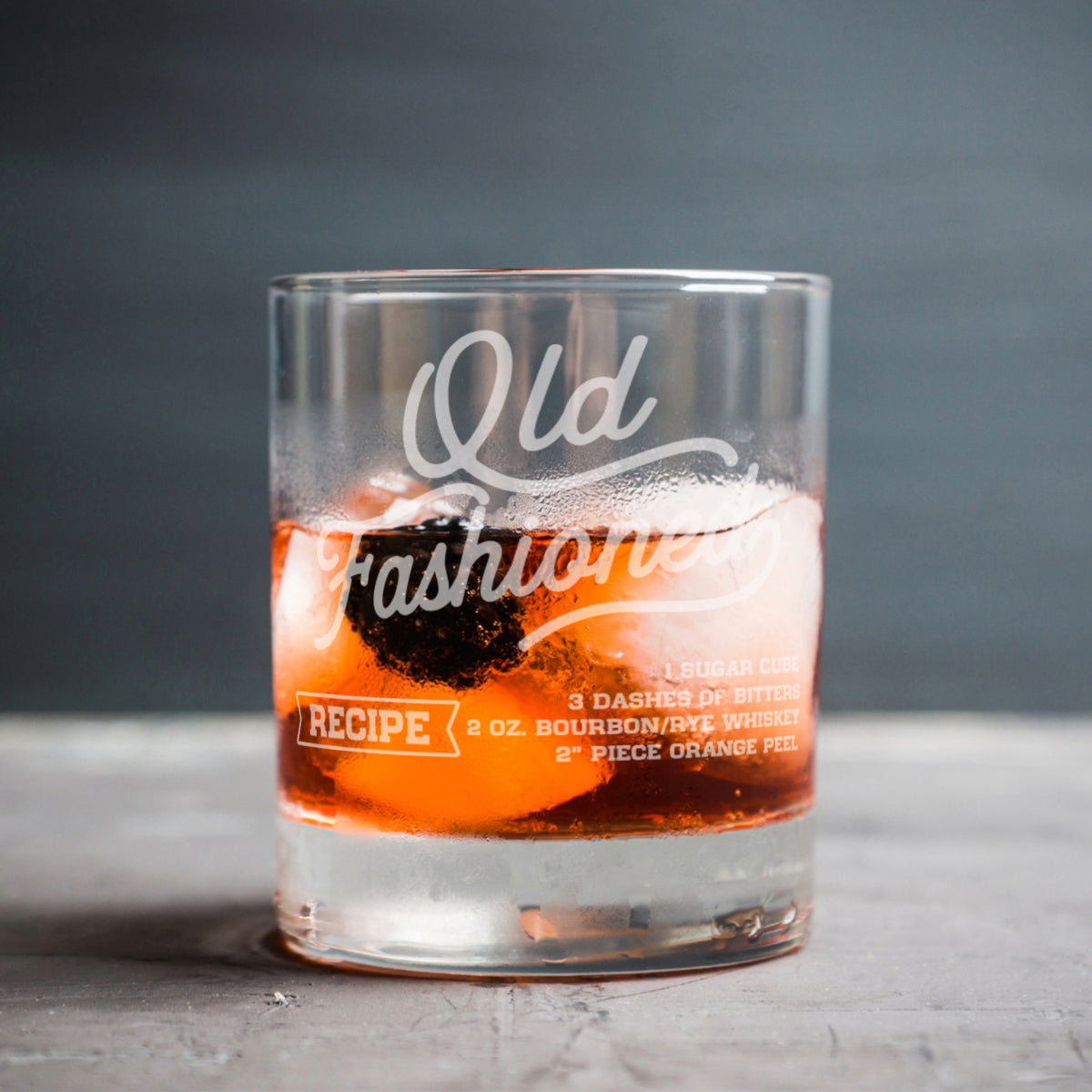 Old Fashioned Recipe Rocks Glass – Mae Designs