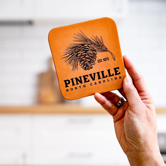 Pineville, NC Leather Coaster