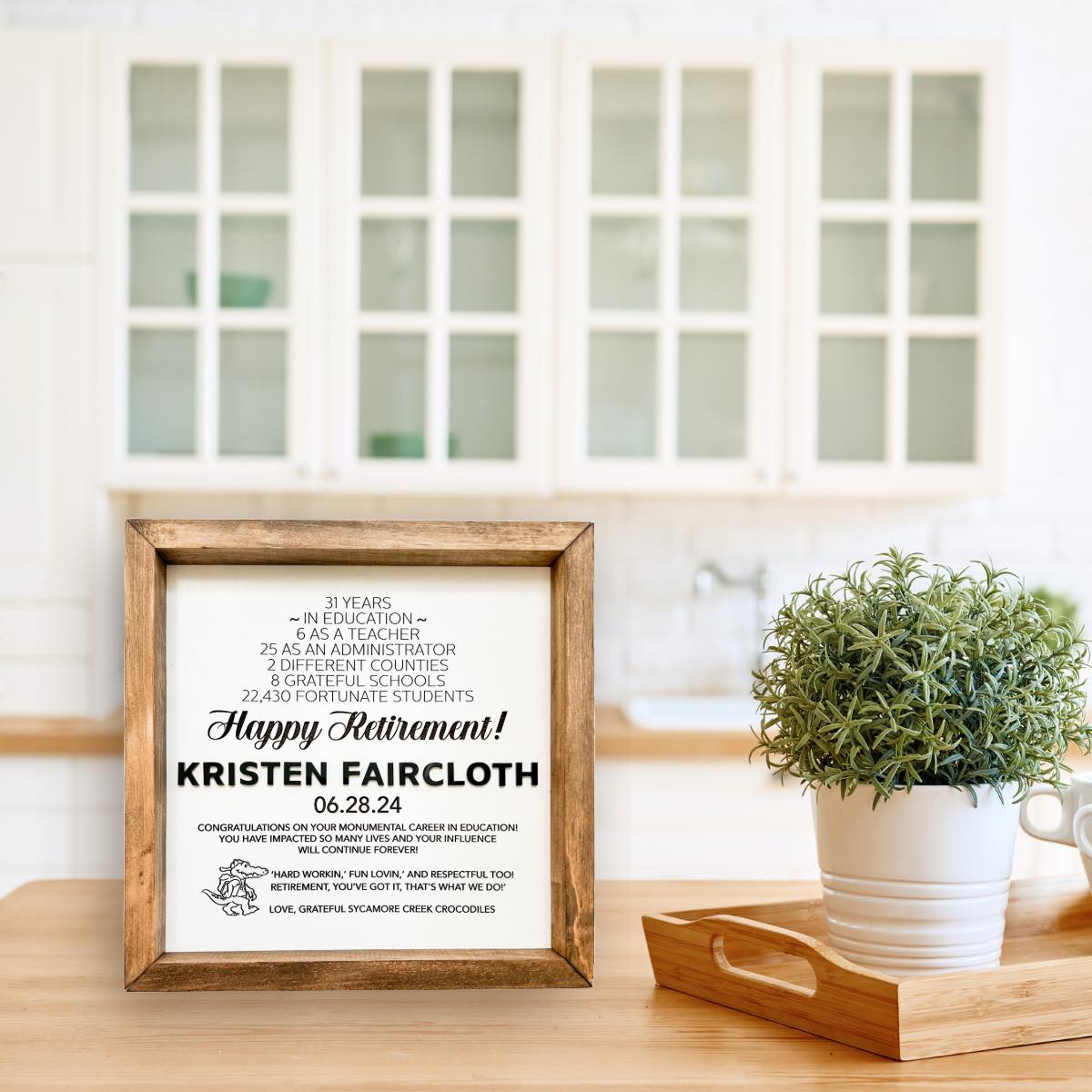 Custom Retirement Plaque 12"x12"