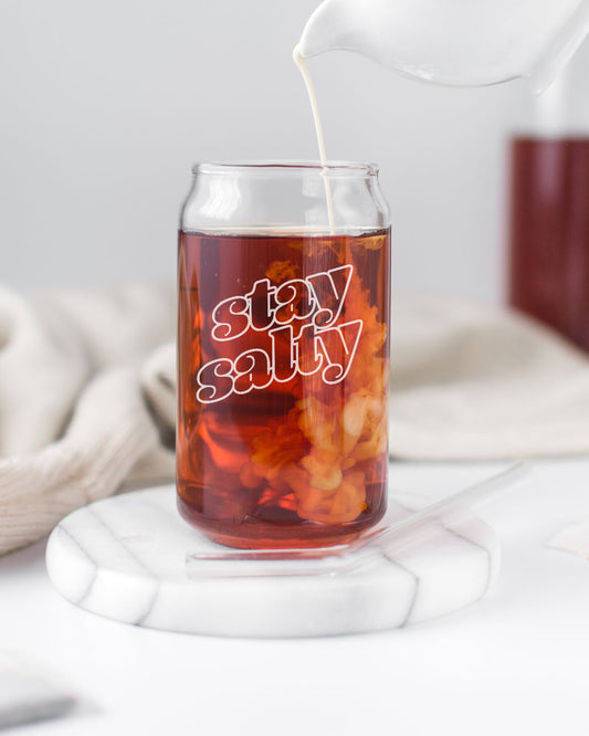 Stay Salty Can Glass