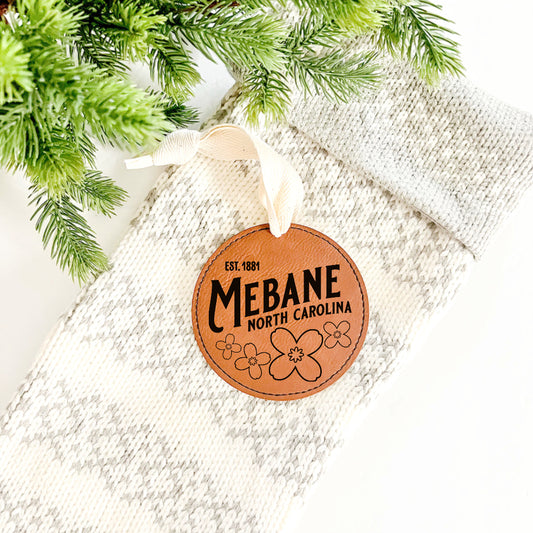 Mebane Leather Ornament