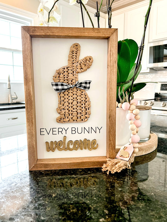 Every Bunny Welcome Framed Sign