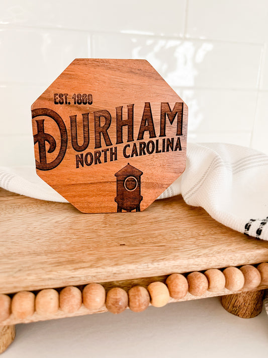 Durham NC Engraved Coaster