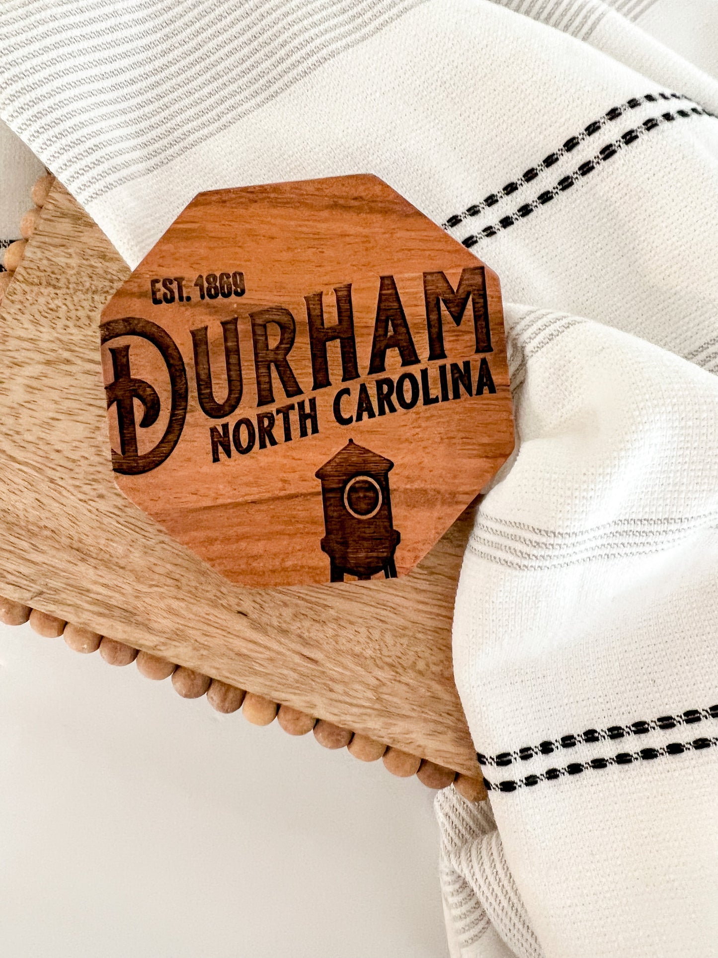 Durham NC Engraved Coaster
