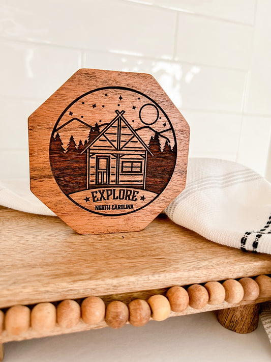 Explore NC Engraved Coaster