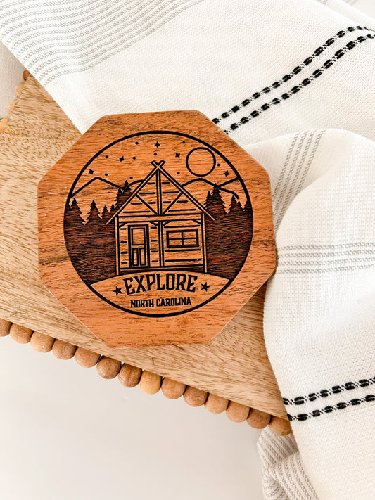 Explore NC Engraved Coaster