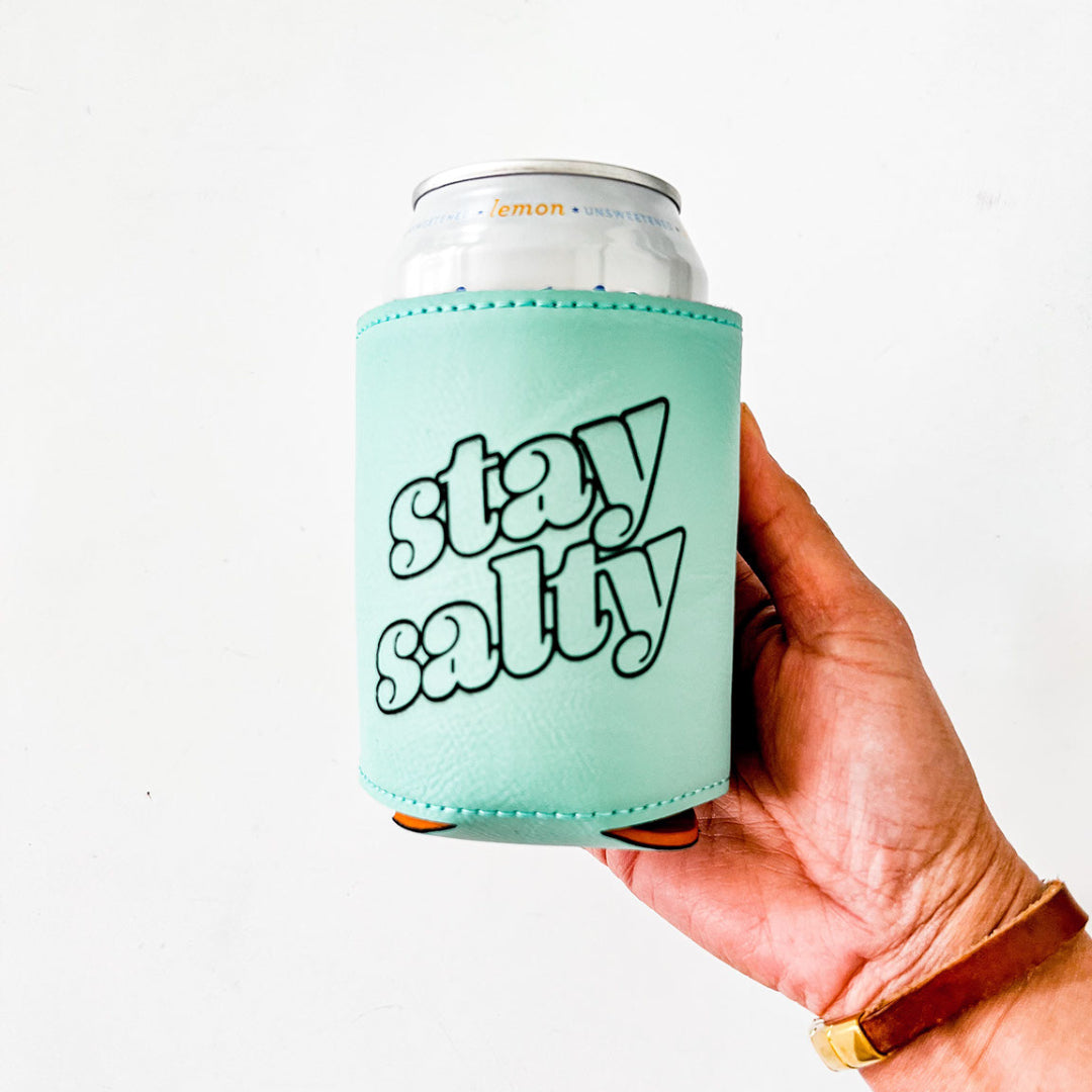 Stay Salty Leather Beverage Holder