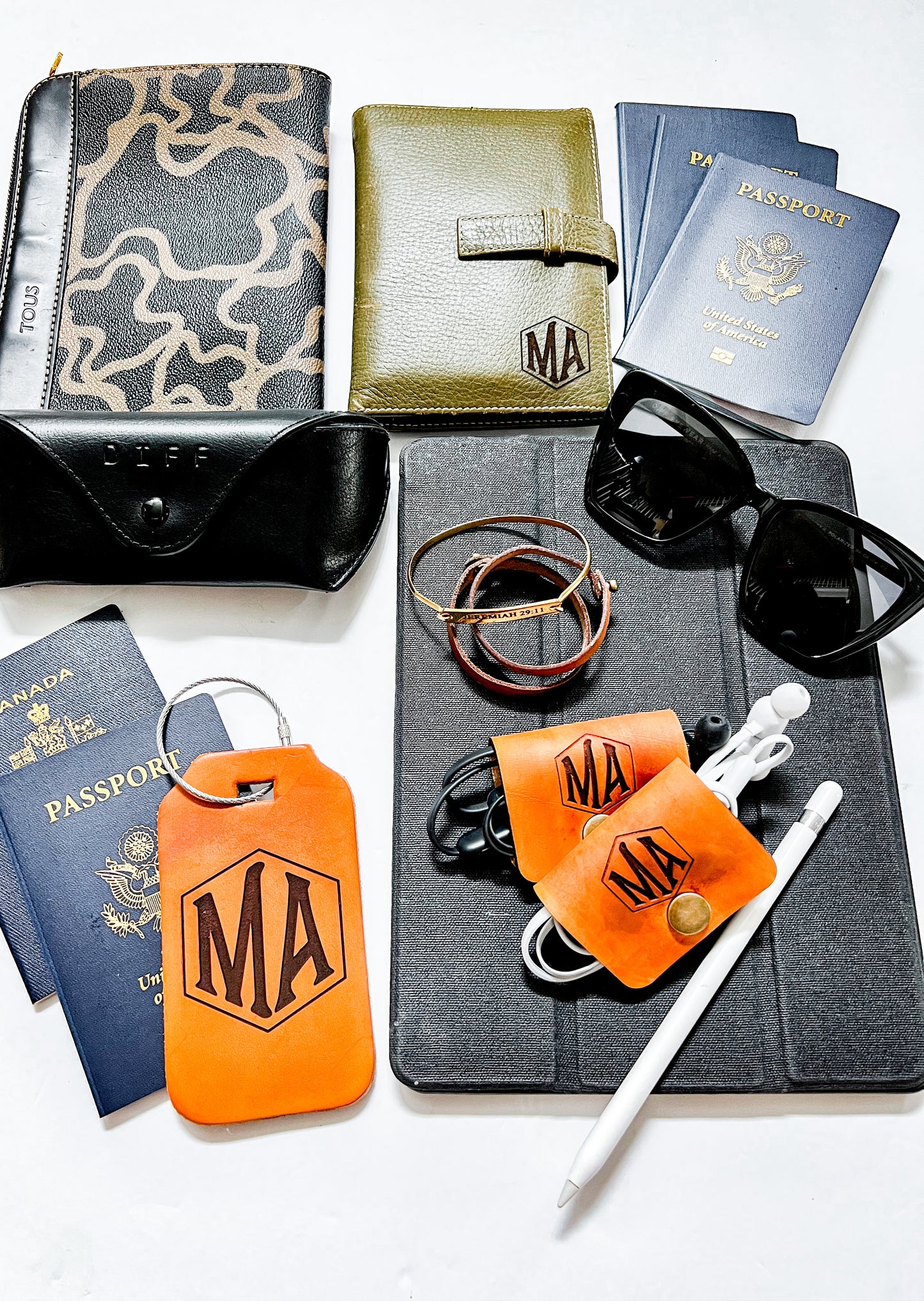 Personalized Leather Luggage Tag