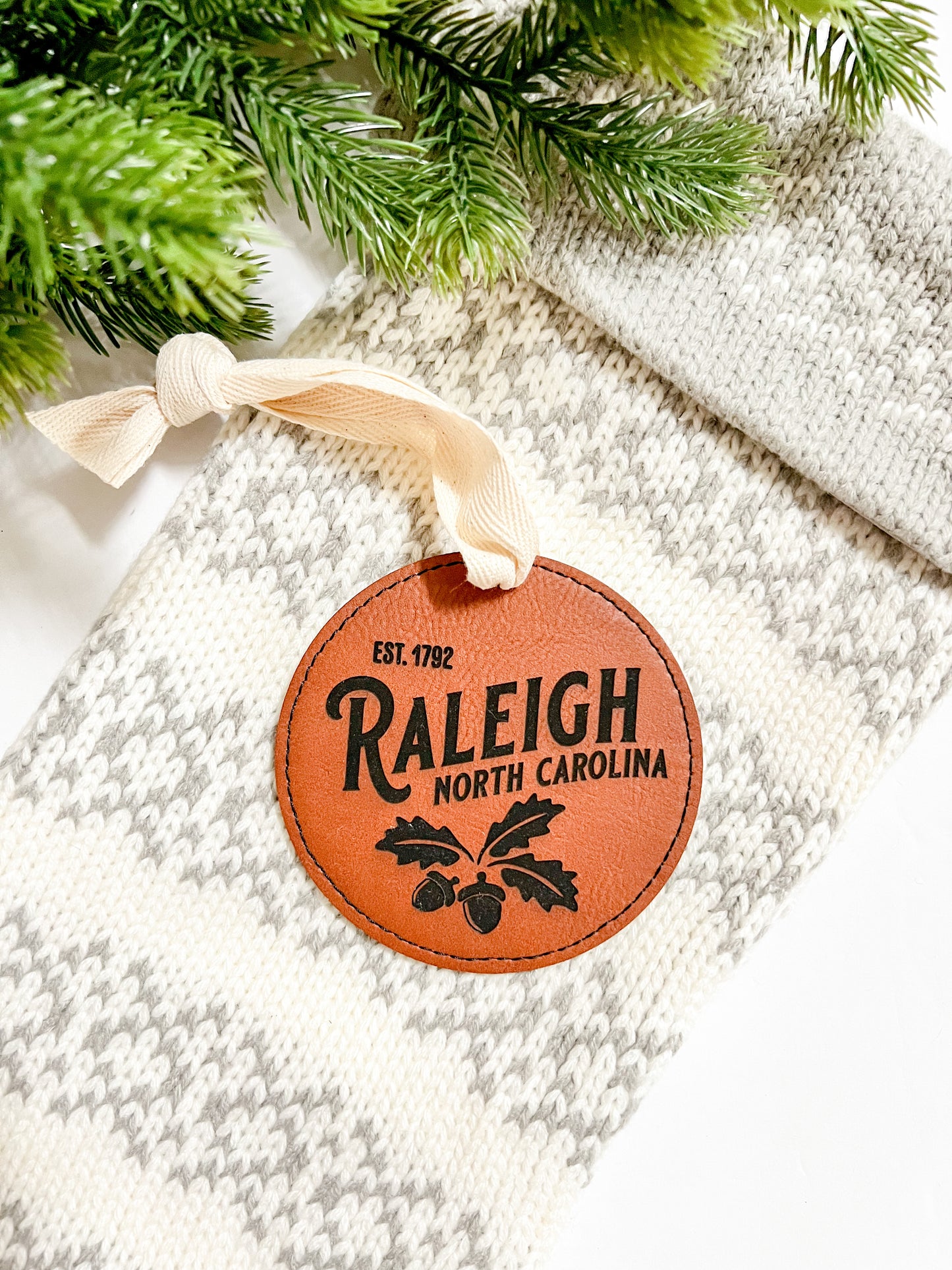 Raleigh Leather Ornament