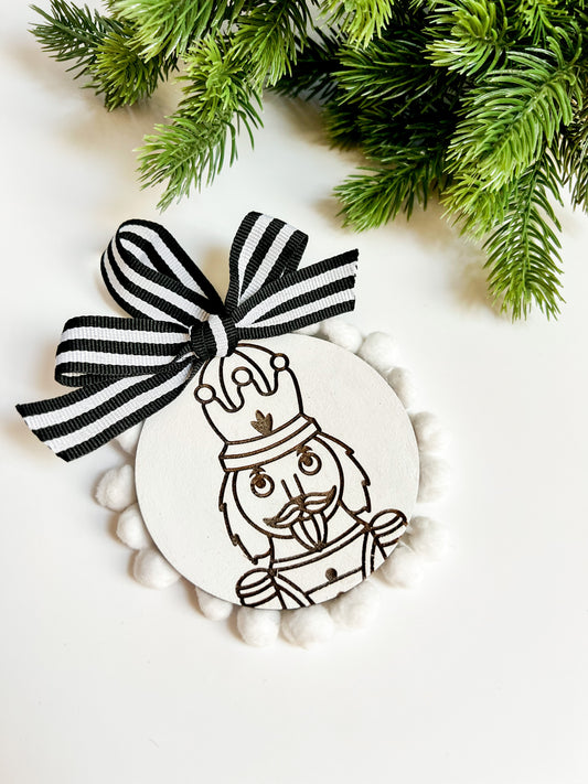 Nutcracker with Pompom Fringe