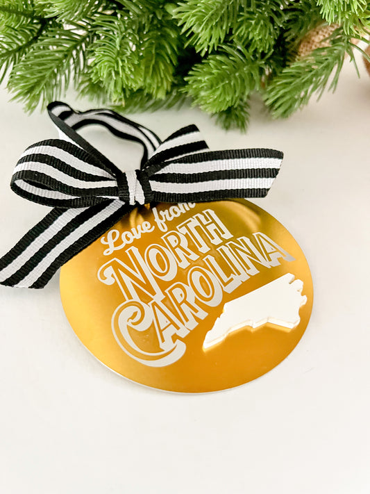 Love From North Carolina Ornament