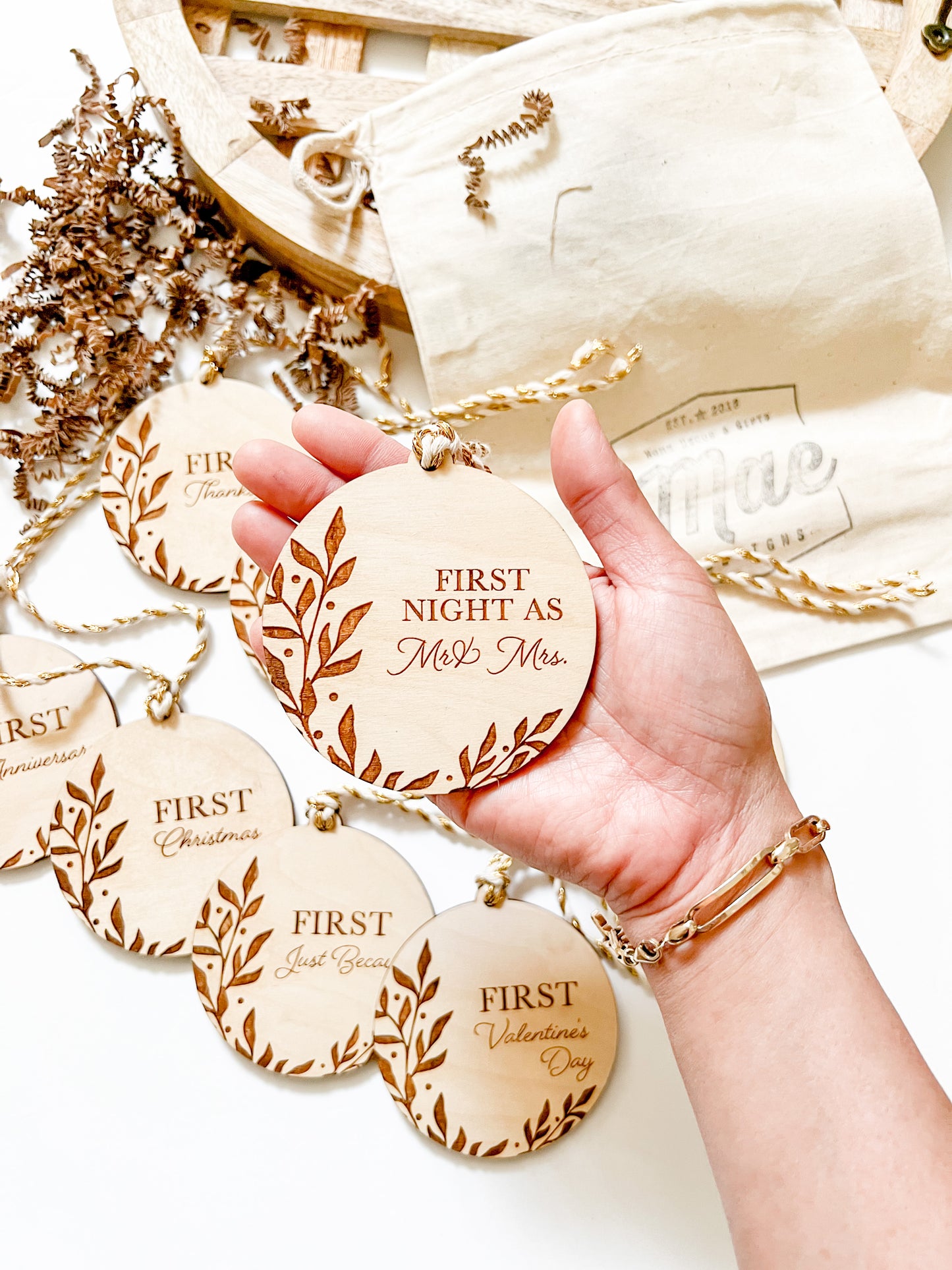 Marriage Milestone Wooden Tags