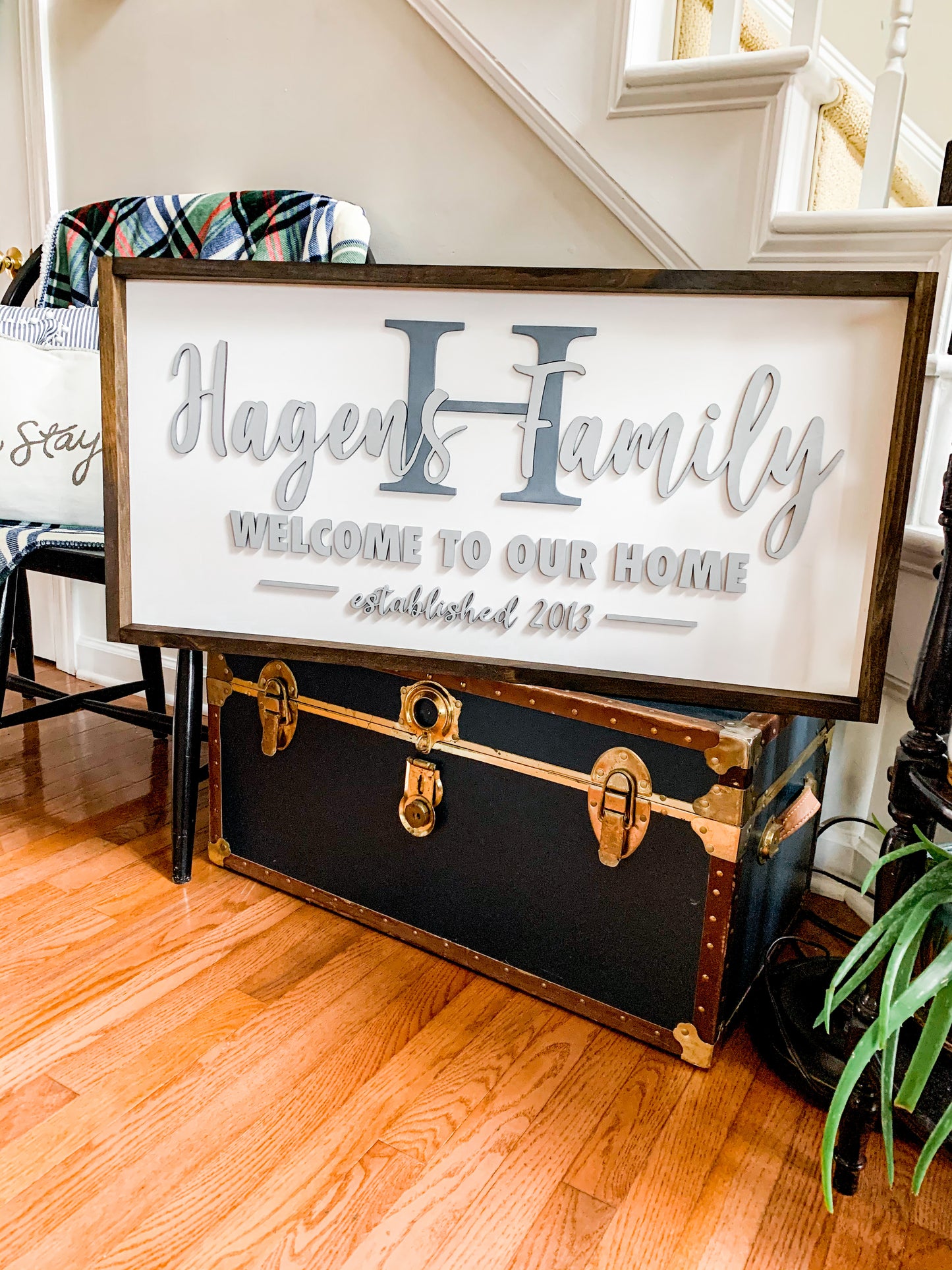 Welcome to Our Home Family Sign 18" x 36"