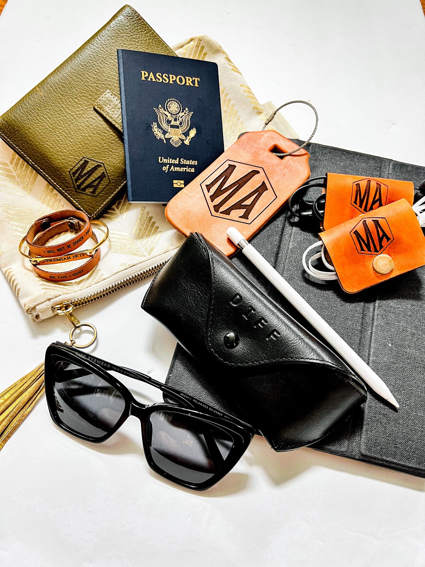 Personalized Leather Luggage Tag