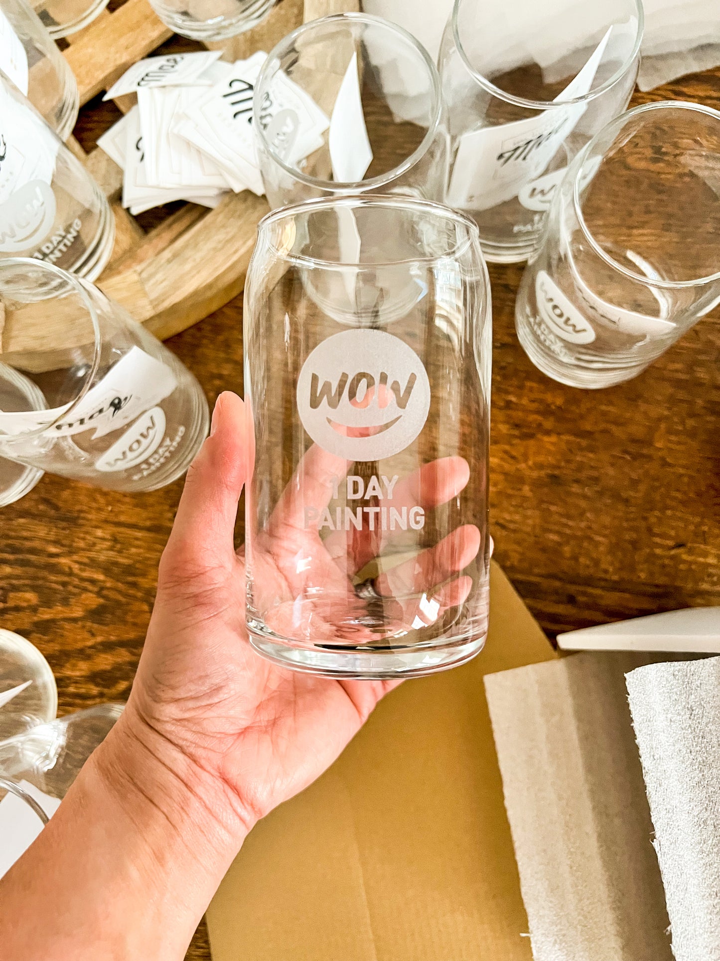 Branded Beer Can Glass